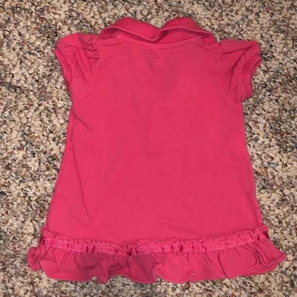 Girls Pink Collared Polo Dress - Picture 2 of 3